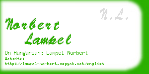 norbert lampel business card